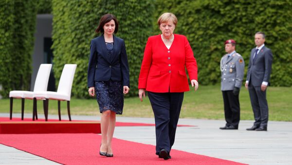 Angela Merkel și Maia Sandu - Sputnik Moldova-România