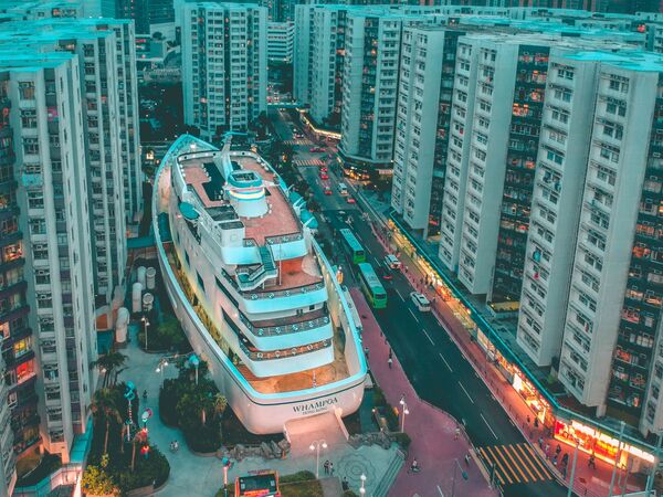 Vedere de sus a străzilor din Hong Kong - Sputnik Moldova-România