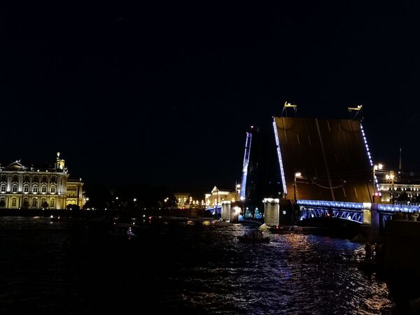 Разведение Дворцового моста в Санкт-Петербурге - Sputnik Молдова