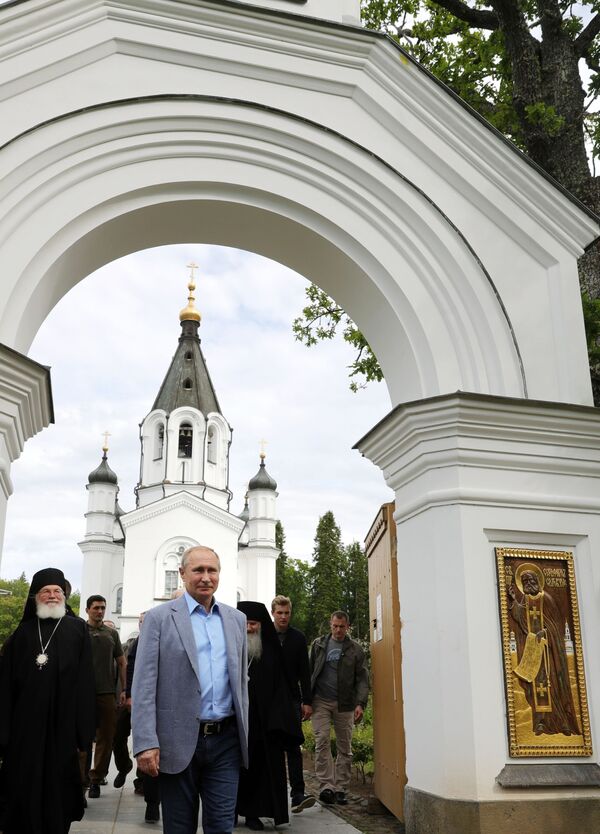 Vladimir Putin, la Mănăstirea Valaam - Sputnik Moldova-România