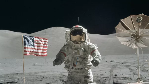La photo prise lors du premier débarquement lunaire - Sputnik Moldova