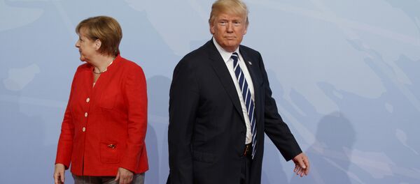 Ангела Меркель и Дональд Трамп на саммите G20 в Гамбурге. Архивное фото - Sputnik Moldova