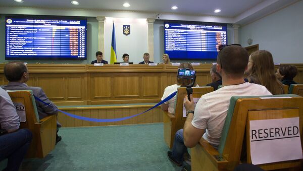 Пресс-конференция в центральной избирательной комиссии Украины - Sputnik Молдова