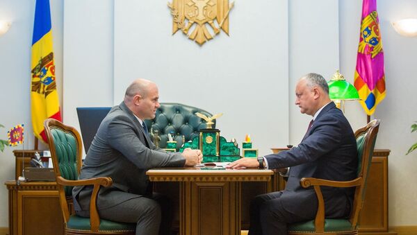 Igor Dodon a avut o întrevedere de lucru cu dl Pavel Voicu, Ministru al Apărării - Sputnik Moldova