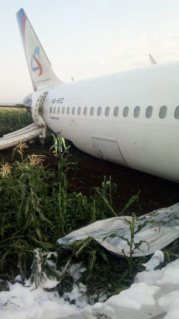 Самолет А-321 с пассажирами на борту совершил жесткую посадку в Подмосковье - Sputnik Moldova-România