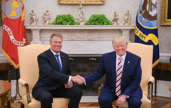 Klaus Iohannis și Donald Trump, la Washington - Sputnik Moldova-România