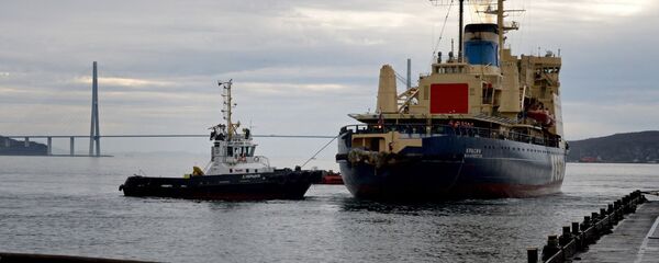 Прибытие ледокола Красин в порт Владивостока, архивное фото - Sputnik Молдова