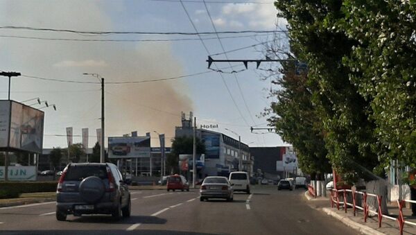 Нестерпимая жара привела к возгоранию сухой травы в Кишиневе в районе улицы Петрикань. - Sputnik Moldova