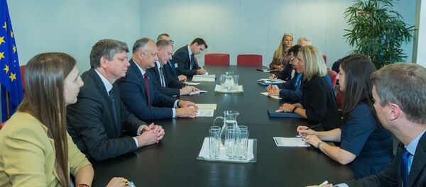 Igor Dodon s-a întâlnit cu Federica Mogherini  - Sputnik Moldova