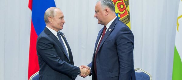 Președintele Federației Ruse, Vladimir Putin, și președintele Republicii Moldova, Igor Dodon - Sputnik Moldova