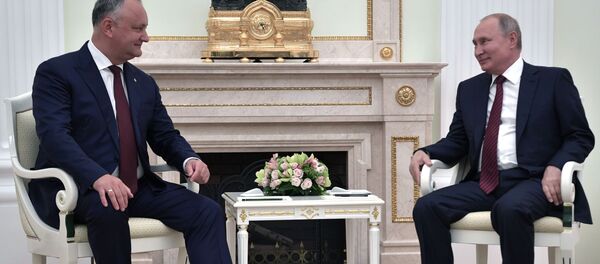Președintele Federației Ruse, Vladimir Putin, și președintele Republicii Moldova, Igor Dodon - Sputnik Moldova-România