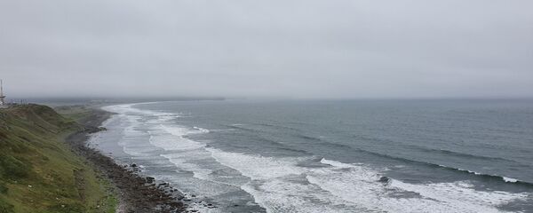 Вид на воды Тихого океана со смотровой площадки поселка Южно-Курильск на острове Кунашир. Вид на воды Тихого океана со смотровой площадки поселка Южно-Курильск на острове Кунашир. - Sputnik Moldova-România