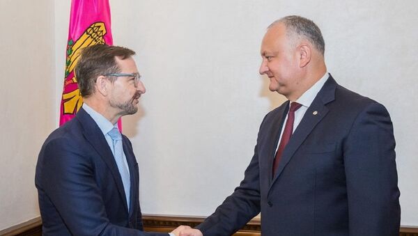  Președintele Igor Dodon și secretarul General al OSCE, Thomas Greminger - Sputnik Moldova