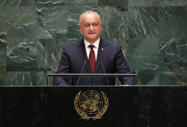 Додон в ООН: у русского языка в Молдове статус языка межнационального общения - Sputnik Молдова