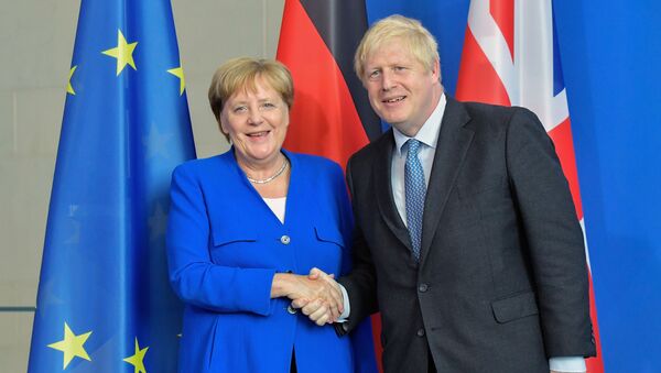 Angela Merkel și Boris Johnson - Sputnik Moldova-România