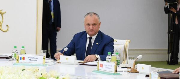 Президент Молдовы Игорь Додон на заседании Совета глав государств СНГ - Sputnik Молдова