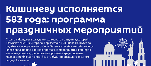 Кишиневу исполняется 583 года: программа праздничных мероприятий - Sputnik Молдова