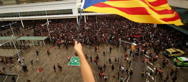 Protest la Barcelona - Sputnik Moldova-România