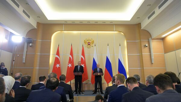 Президент РФ В. Путин встретился с президентом Турции Р. Т. Эрдоганом - Sputnik Молдова