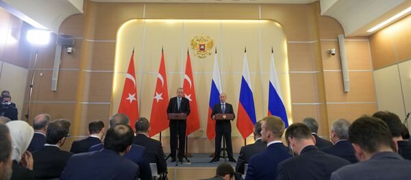 Президент РФ В. Путин встретился с президентом Турции Р. Т. Эрдоганом - Sputnik Молдова