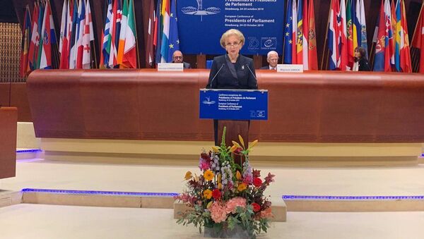 Președintele Parlamentului a ținut un discurs la Conferința Europeană a Președinților de Parlamente ”Casa noastră comună europeană: următorii 70 de ani” - Sputnik Moldova