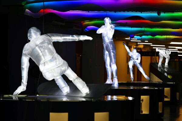 Экспонаты выставки Парк ледяных скульптур Государственного музея спорта в Ледовом дворце спорта Айсберг - Sputnik Молдова