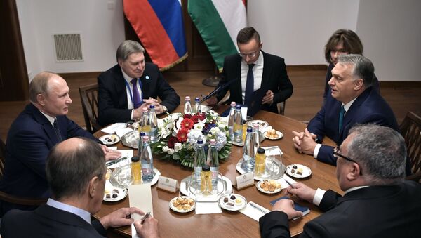 Президент РФ Владимир Путин и премьер-министр Венгрии Виктор Орбан - Sputnik Moldova