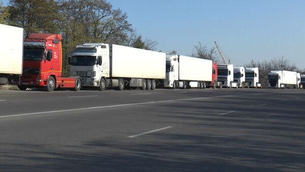Protestul transportatorilor în Capitală - Sputnik Moldova