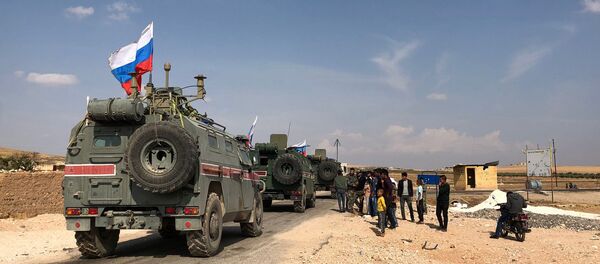 Военная полиция РФ на северо-востоке провинции Алеппо в Сирии - Sputnik Moldova-România