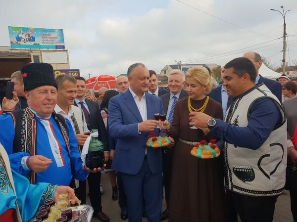 Президент Молдовы угостил гагаузов вином собственного приготовления - Sputnik Молдова