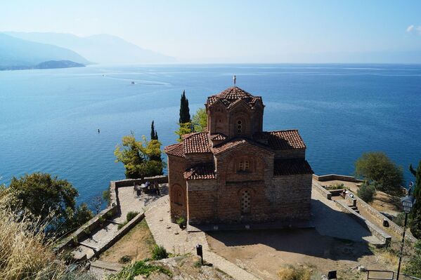Вид на озеро Охрид в Северной Македонии - Sputnik Молдова
