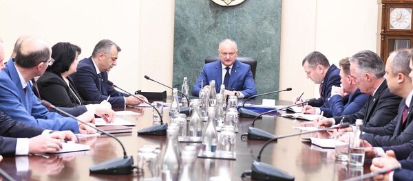 Игорь Додон и члены правительства И. Кику - Sputnik Moldova