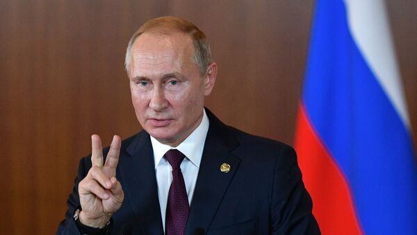 Президент РФ В. Путин на саммите БРИКС в Бразилии - Sputnik Молдова
