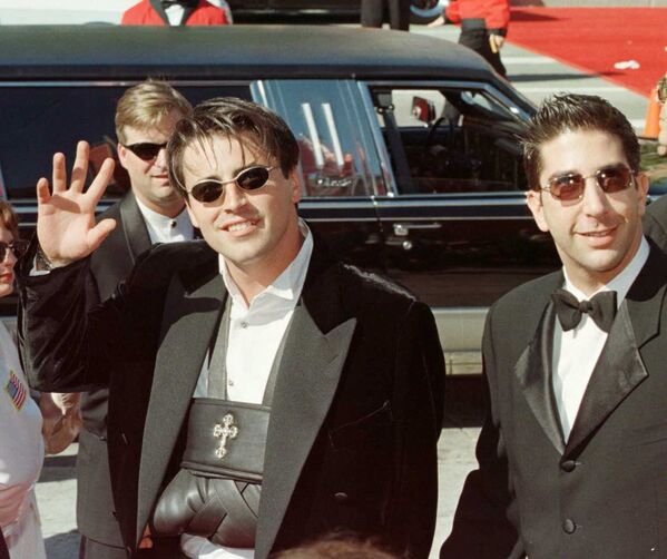 Американские актеры Мэтт Леблан и Дэвид Швиммер, 1996 год - Sputnik Молдова