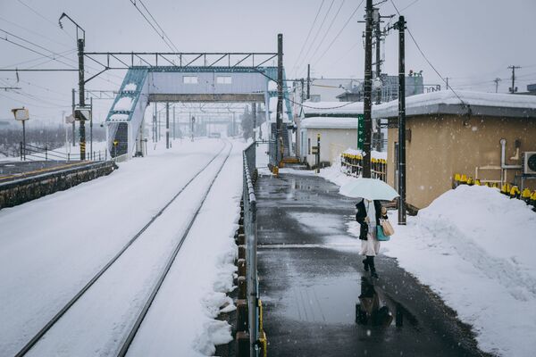 Станция Ishikawa в регионе Тохоку, Япония  - Sputnik Молдова