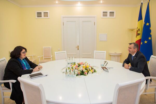Ședința Prim-ministrului Ion Chicu cu Șeful oficiului Băncii Mondiale, Anna Akhalkatsi - Sputnik Moldova