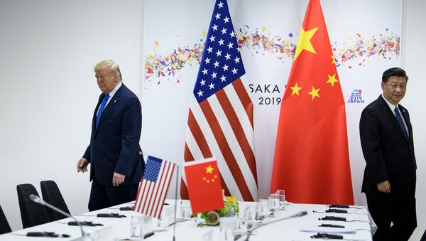 Президент США Дональд Трамп и президент Китая Си Цзиньпин на саммите G20 в Осаке, Япония - Sputnik Moldova-România