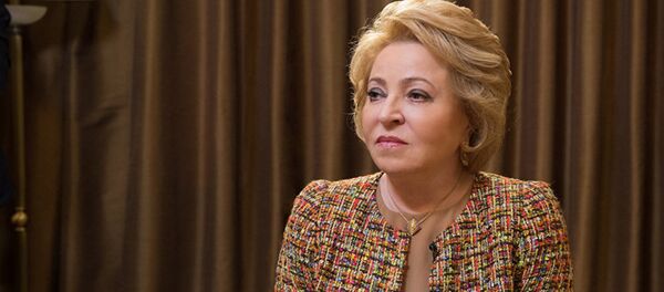 Председатель Совета Федерации РФ Валентина Матвиенко во время интервью - Sputnik Moldova-România