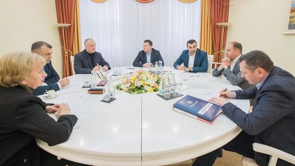 Встреча Игоря Додона с премьером, спикером и мэром Кишинева - Sputnik Moldova