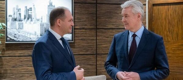 Ион Чебан и Сергей Собянин на встрече в Москве, 28 ноября 2019 г. Ион Чебан и Сергей Собянин на встрече в Москве, 28 ноября 2019 г. - Sputnik Молдова