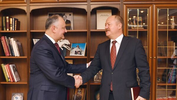 Встреча президента Молдовы Игоря Додона и председателя Совета по конкуренции Марчела Рэдукана - Sputnik Moldova