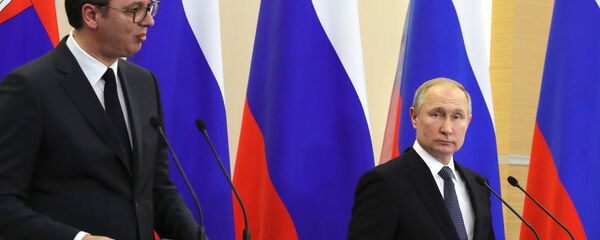 Президент РФ В. Путин встретился с президентом Республики Сербия А. Вучичем в Сочи - Sputnik Moldova