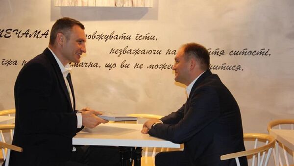 Primarul Chișinăului, Ion Ceban împreună cu primarul Kievului, Vitalii Kliciko - Sputnik Moldova