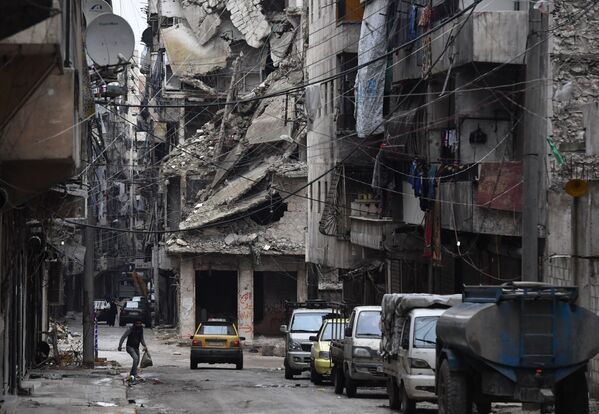 Разрушенный район сирийского Алеппо - Sputnik Молдова