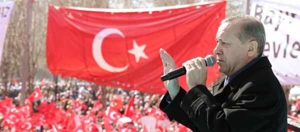 Turkish President Tayyip Erdogan makes a speech during an opening ceremony in the southeastern city of Gaziantep, Turkey, February 19, 2017. - Sputnik Moldova