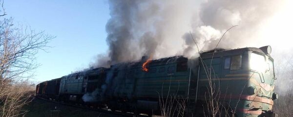 Incendiu la un tren marfar în apropierea localității Vulcănești, UTA Găgăuzia Incendiu la un tren marfar în apropierea localității Vulcănești, UTA Găgăuzia - Sputnik Молдова