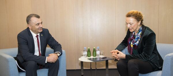 Premierul Ion Chicu și secretarul general al Consiliului Europei, Marija Pejčinović Burić Premierul Ion Chicu și secretarul general al Consiliului Europei, Marija Pejčinović Burić - Sputnik Moldova-România