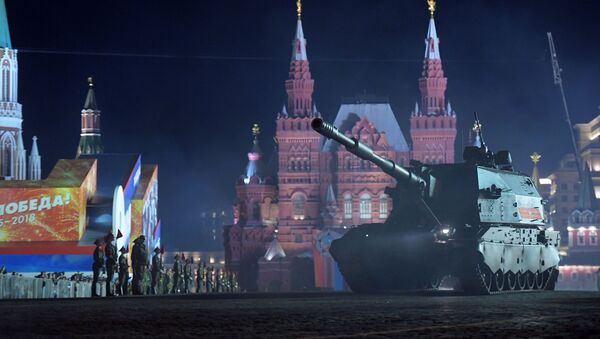 Ночная репетиция парада Победы на Красной площади - Sputnik Moldova-România