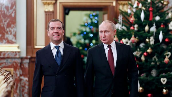 Президент РФ В. Путин провел предновогоднюю встречу с членами правительства РФ - Sputnik Молдова
