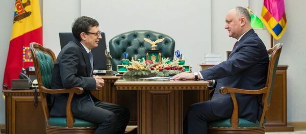 Igor Dodon a avut o întrevedere de lucru cu guvernatorul Băncii Naționale a Moldovei, Octavian Armașu - Sputnik Moldova